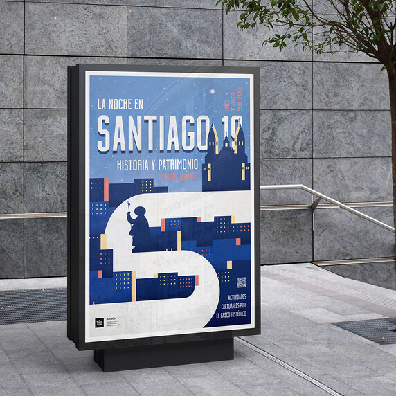 Cartel turismo nocturno en Santiago de Compostela 1